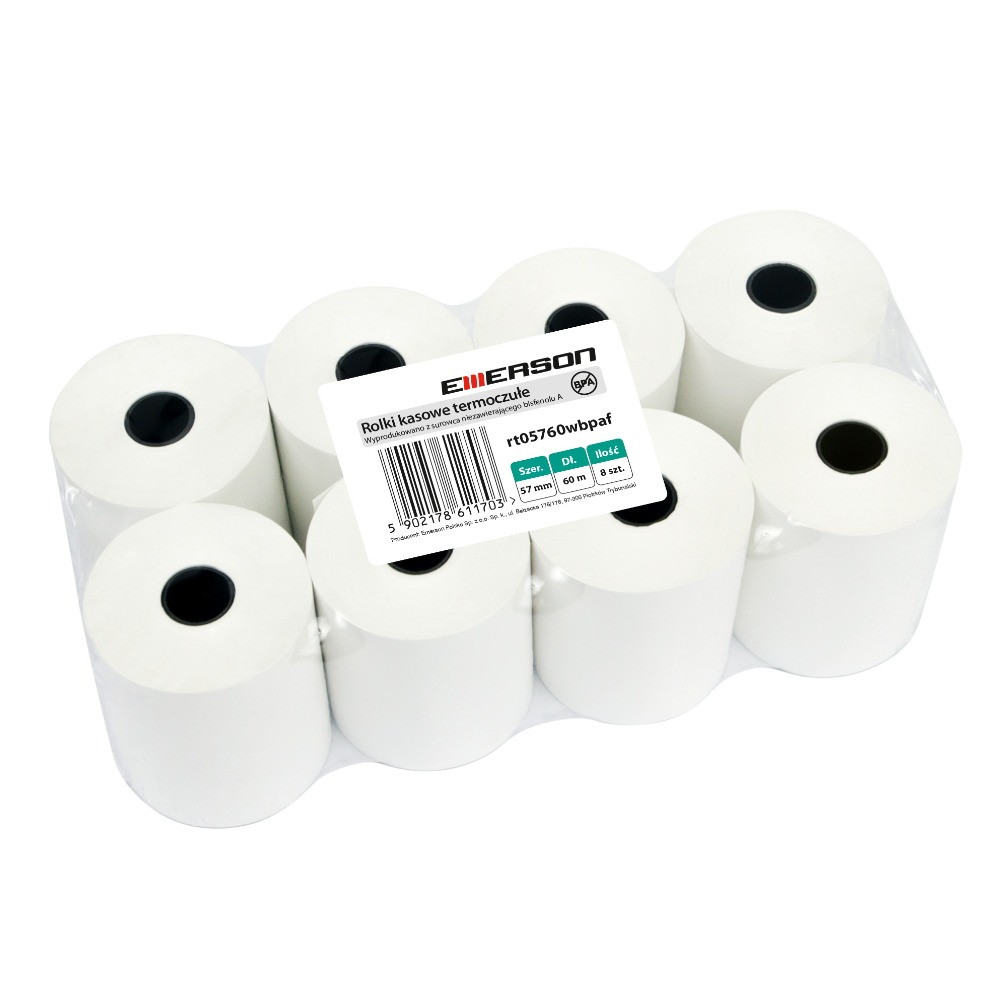 Rolka termiczna 57mmx60m 8szt. Emerson BPA free