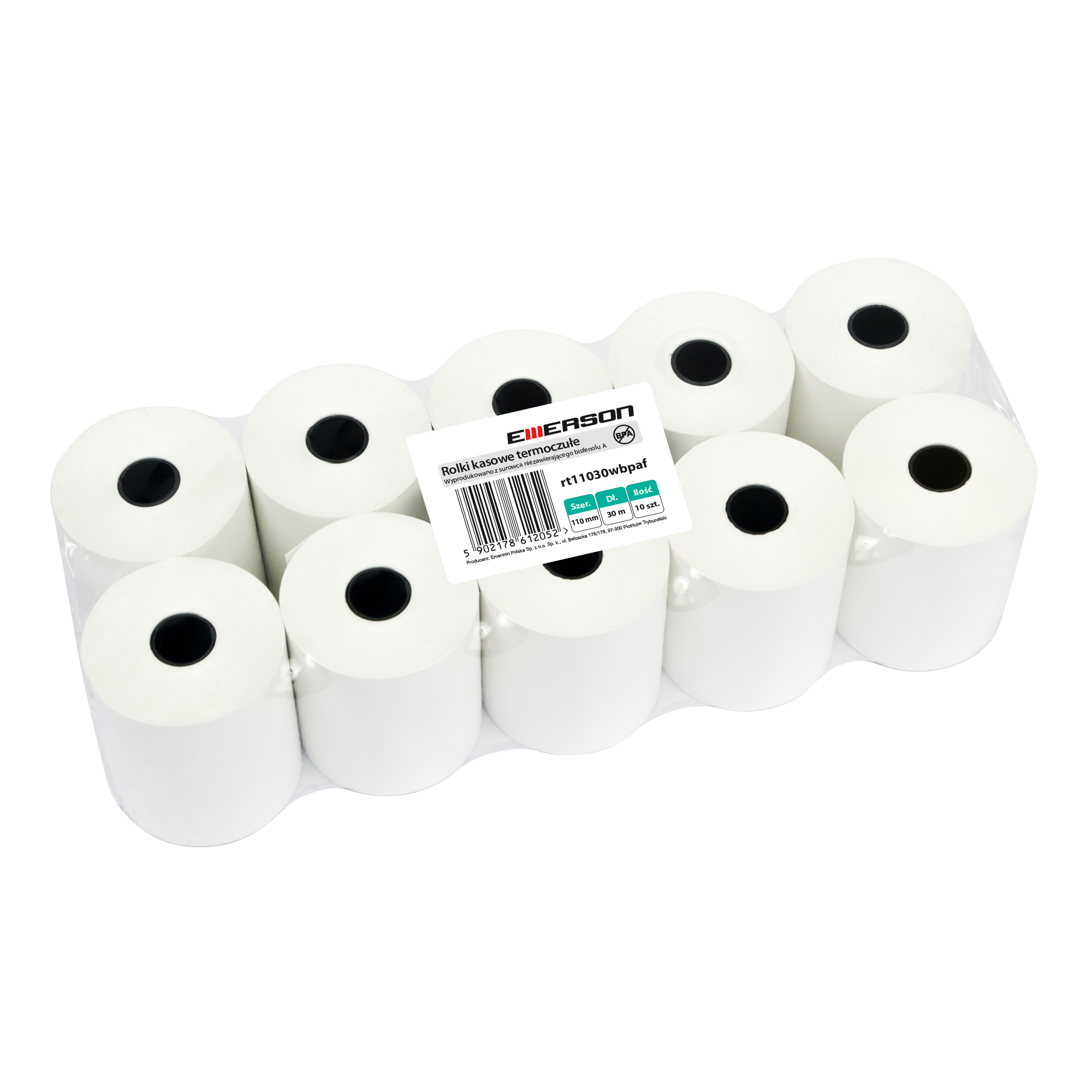 Rolka termiczna 110mmx30m 10szt. Emerson BPA free
