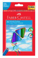 Kredki ołówkowe Faber Castell Eco Colour trójkątne z temperówką 36kol