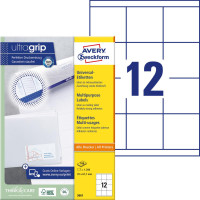 Etykiety uniwersalne Avery Zweckform 3661, 70x67,7mm