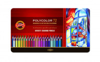 Kredki Polycolor 72 kolory Kooh-I-Noor w opakowaniu metalowym