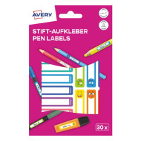Naklejki na przybory do pisania 50x10 30szt buźki RESMI30S Avery
