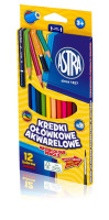 Kredki ołówkowe akwarelowe Astra 12kol. 312110004