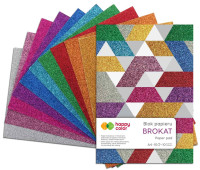 Blok  A4/10 150g Happy Color Brokat 10 kolorów