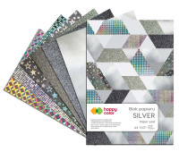 Blok  A4/10 150-230g Happy Color Silver