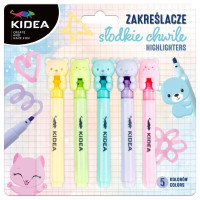 Zakreślacze Słodkie chwile 5kol.Kidea Derform
