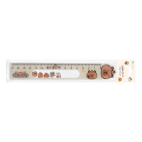 Linijka z ruchomymi motywami 15cm - Kapibara - Kremowa DPCA-016 Dalprint
