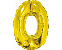 Balon foliowy ,,Cyfra 0" złota 91cm GoDan