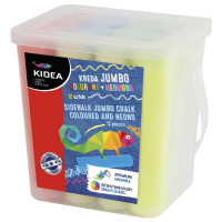 Kreda kolorowa + neonowa Jumbo 12 szt. Kidea