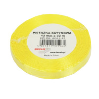 Wstążka satynowa 12mmx32m Kanarkowy WS12-82 Brewis
